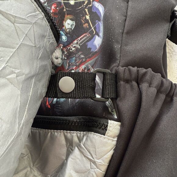 Marvel Avengers Infinity War Backpack Book Bag Fold Over Padded With Lunch Box - Picture 15 of 16